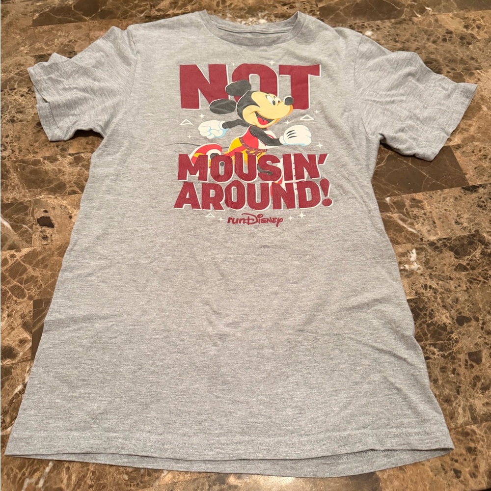 Small RunDisney Gray T-Shirt. Perfect for the RunDisney runner.